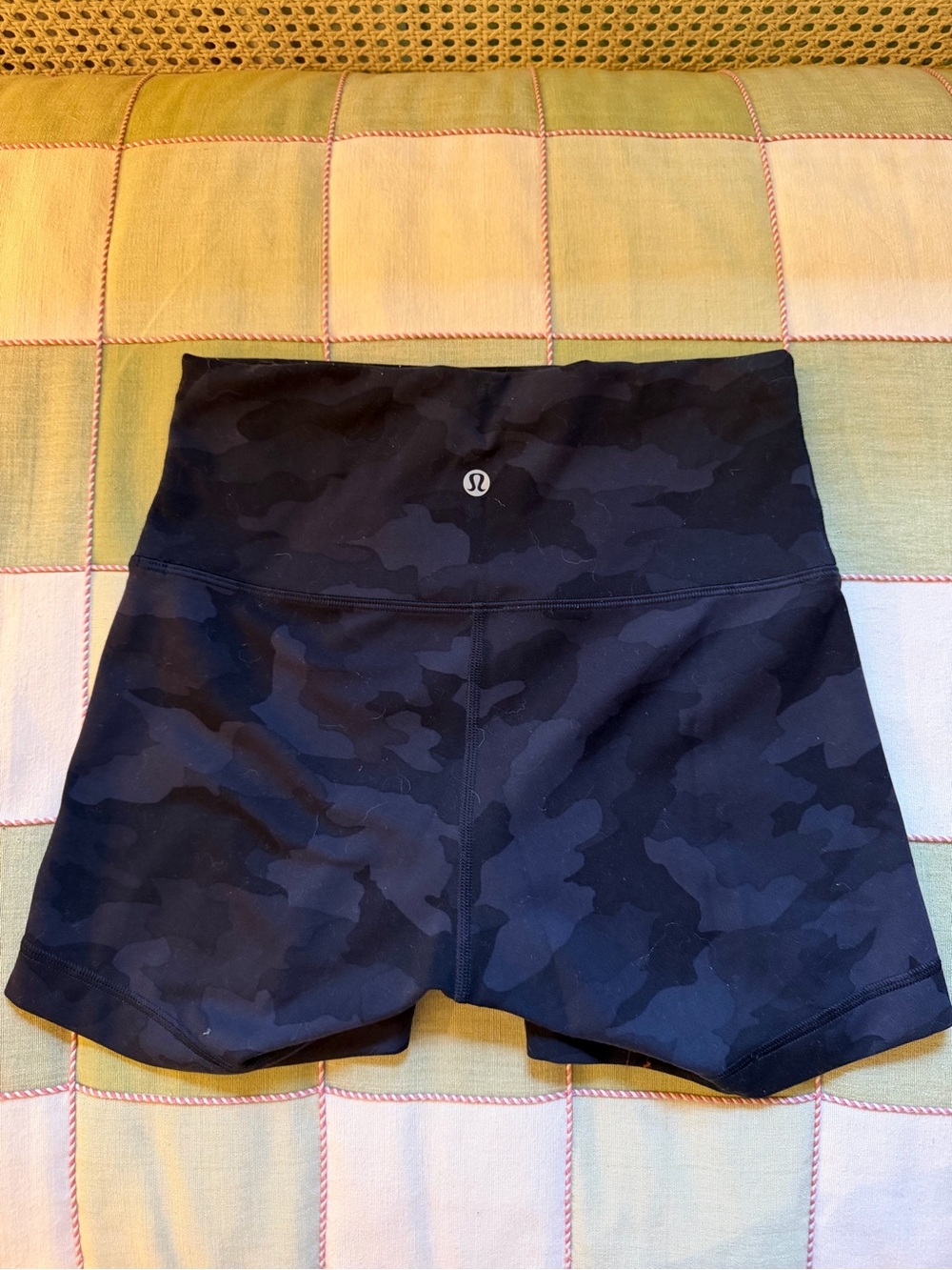 Lululemon Athletica Black Camo High-Rise Women's Athletic Shorts